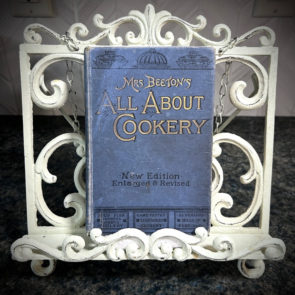 Antique 1893 Cookbook: Mrs Beeton’s All About Cookery / Recipes & Menus